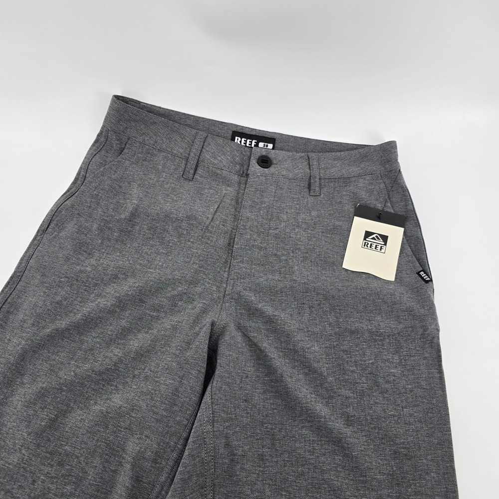 Reef Avalon Walk Short Mens Hybrid Stretch Chino Grey 3FMWH0219 Size 28 NWT